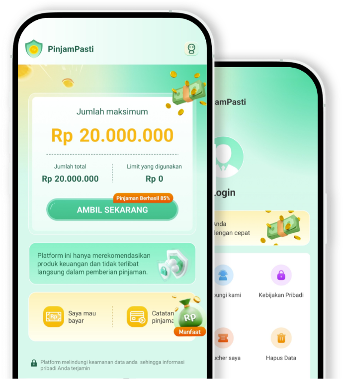 Professional using financial app